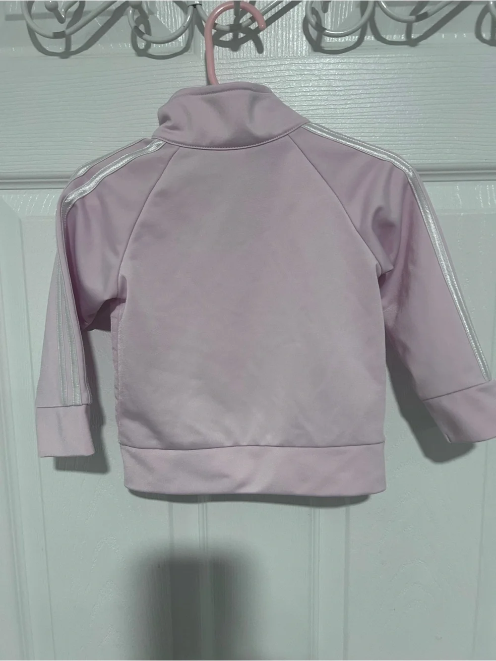 adidas Pink Girls Full-Zip Athletic Jacket. Size 12M